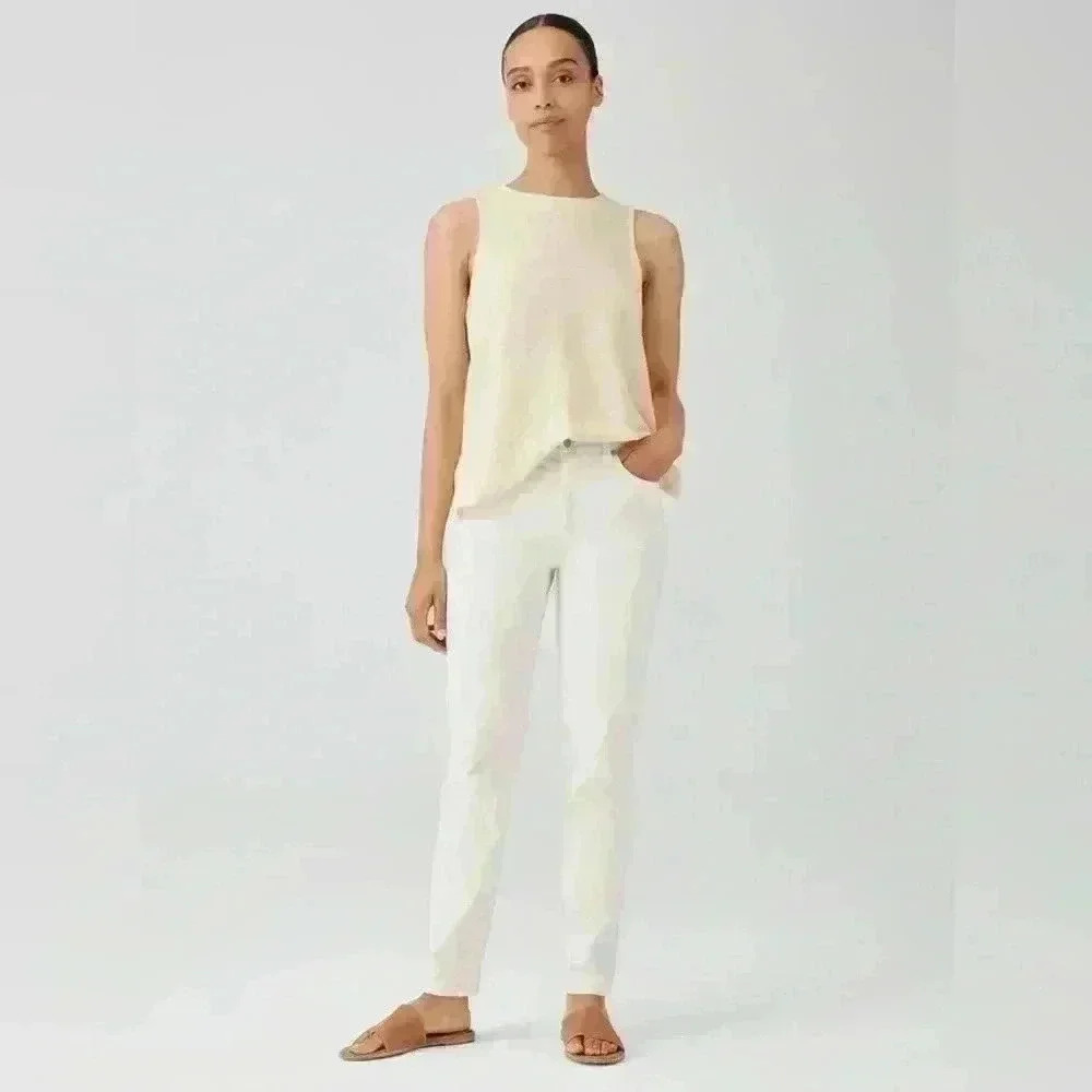 Eileen Fisher Organic Cotton Jeans ~ White ~ 2P